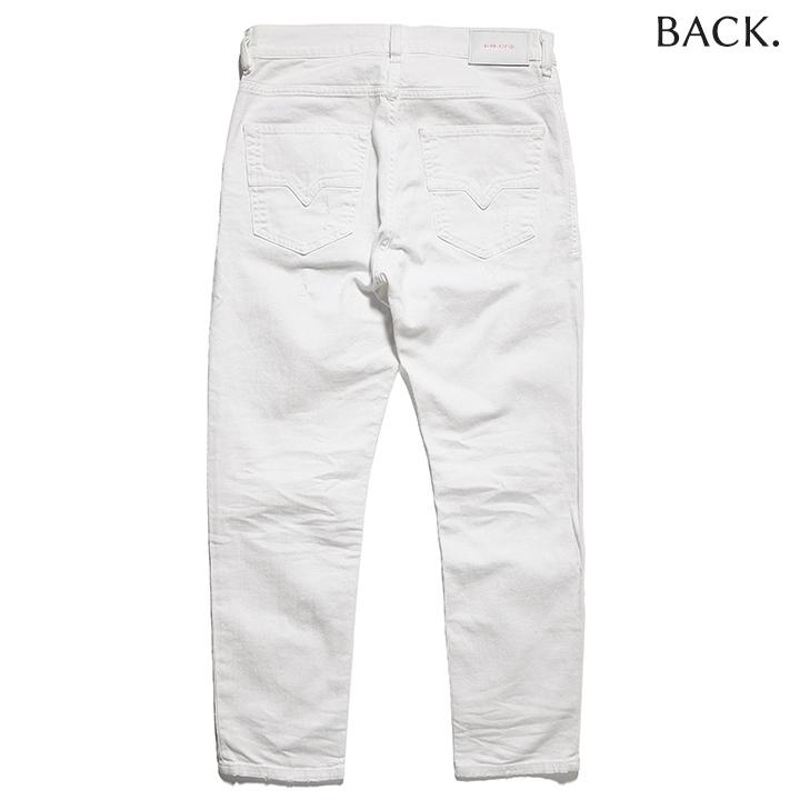【新品】DIESEL ディーゼル デニムジーンズ ホワイトデニム ダメージ加工 DIESEL (ディーゼル) ダメージ ウエストコード ホワイトジーンズ