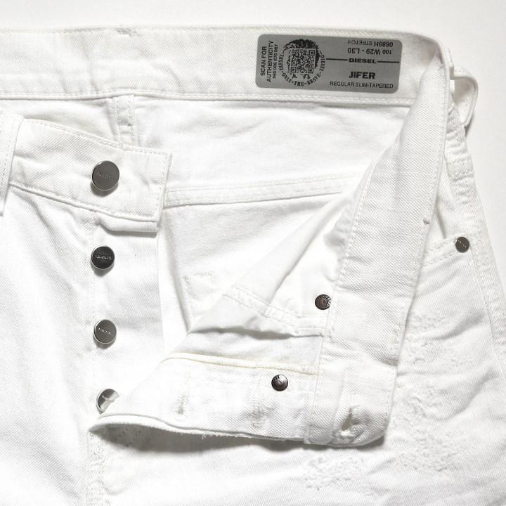 ディーゼル　ホワイトデニム　ダメージ DIESEL ディーゼル ジーンズ デニム パンツ メンズ クラッシュ