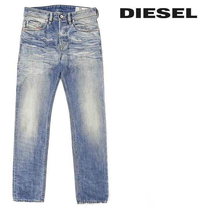 宅配便配送 パンツ デニム ジーンズ Diesel ディーゼル メンズ Buster レギュラースリムテーパード ユーズド汚しヴィンテージダメージ加工 ボトムス パンツ