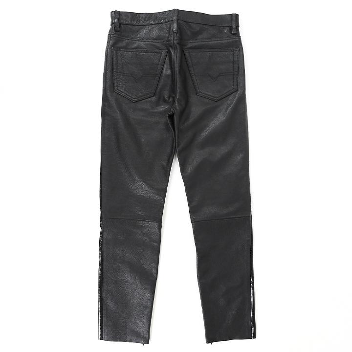 DIESEL ディーゼル レザーパンツ メンズ 羊革×牛革切替 裾ジップ DIESEL ディーゼル レザーパンツ メンズ 羊革×牛革切替 裾ジップ