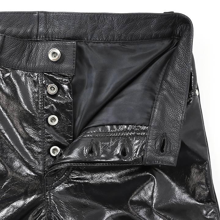 DIESEL ディーゼル レザーパンツ メンズ 羊革×牛革切替 裾ジップ DIESEL ディーゼル レザーパンツ メンズ 羊革×牛革切替 裾ジップ