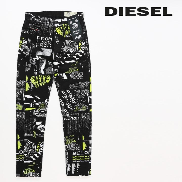 DIESEL（ディーゼル） ジーンズ デニム パンツ メンズ 総柄 プリント 