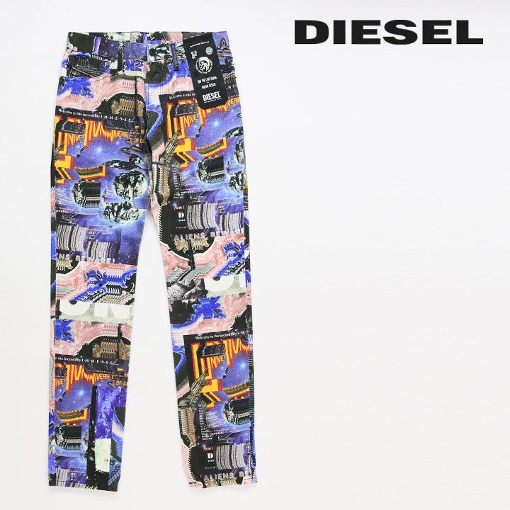 DIESEL ディーゼル ジーンズ デニム パンツ メンズ 総柄プリント 