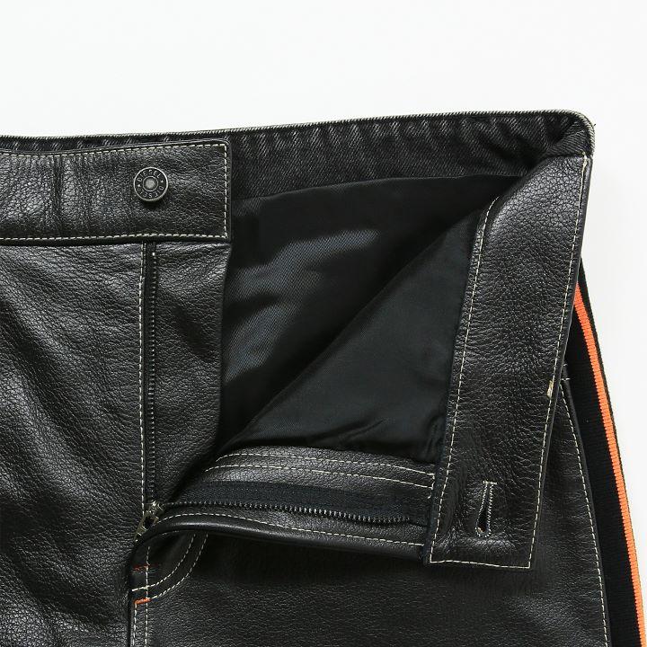 DIESEL ディーゼル レザーパンツ メンズ 牛革 本革 デニム切替 DIESEL ディーゼル レザーパンツ メンズ 牛革 本革 デニム切替