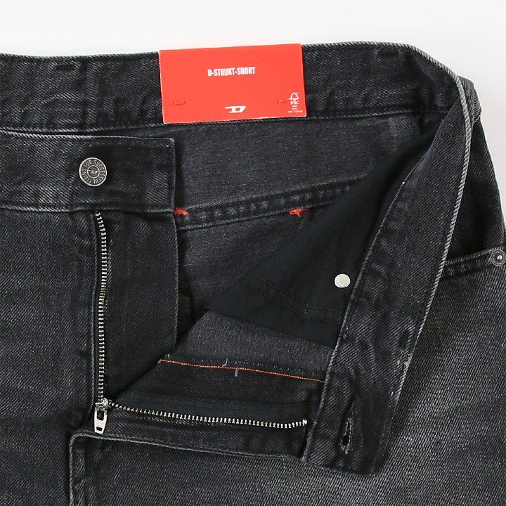 Diesel ブラックショートパンツ W32 DIESEL ディーゼル ブラックデニムショートパンツ ハーフパンツ