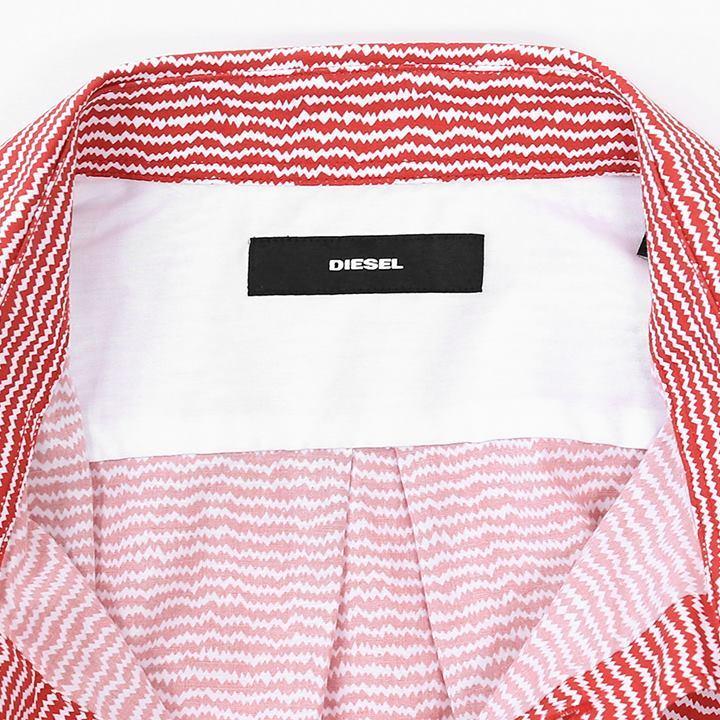 DIESEL ディーゼル 半袖シャツ メンズ ワンポイント刺繍 ロール
