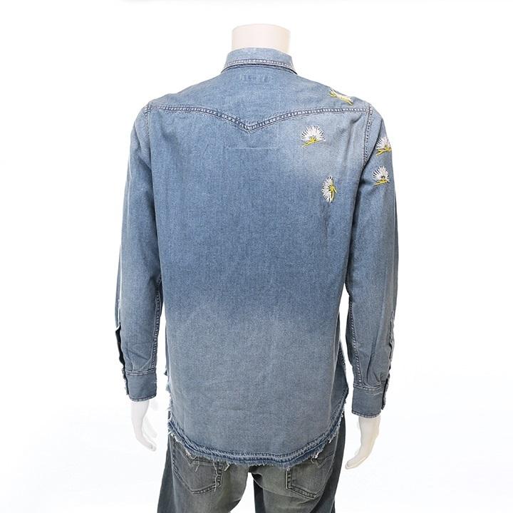 DIESEL ディーゼル デニムシャツ メンズ 刺繍装飾 ヴィンテージ