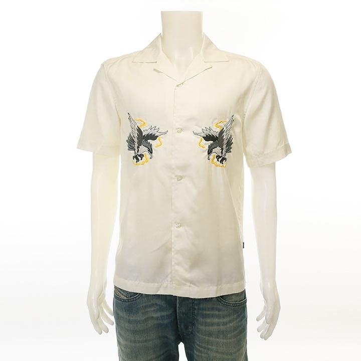 ディーゼル DIESEL 半袖シャツ メンズ 刺繍装飾 エンブロイダリー 