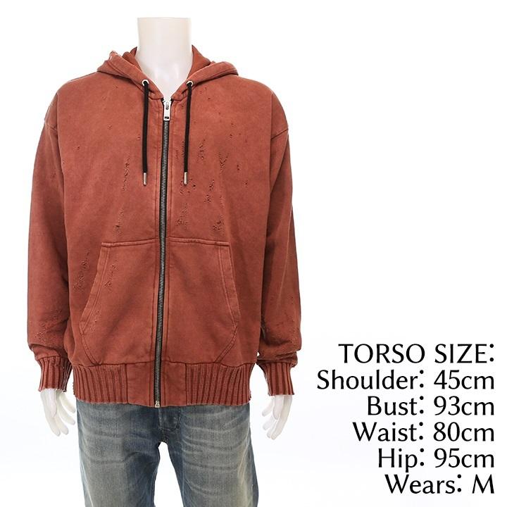 DIESEL ディーゼル ジップアップフードパーカー メンズ