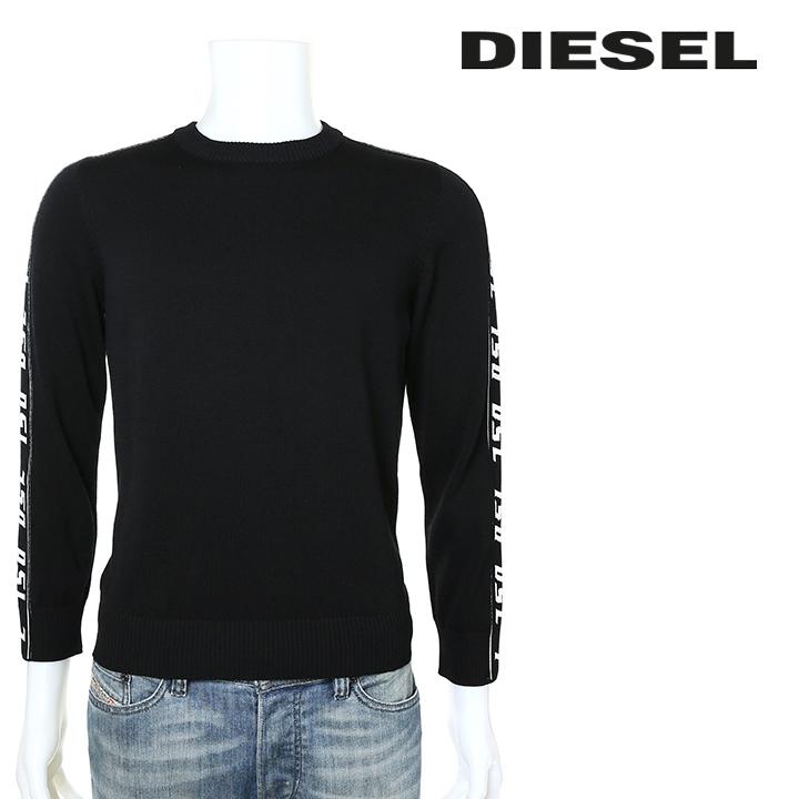DIESEL ディーゼル ニットセーター メンズ サイドラインロゴ DIESEL ディーゼル ニットセーター メンズ サイドラインロゴ