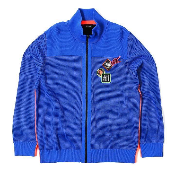 ディーゼル　ジップアップニットジャケット 中古・古着通販】DIESEL (ディーゼル) ロゴジャガードジップ