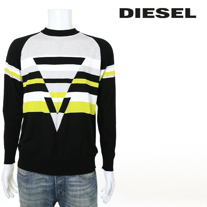 ディーゼル DIESEL コットンニットセーター メンズ バックロゴ 配色