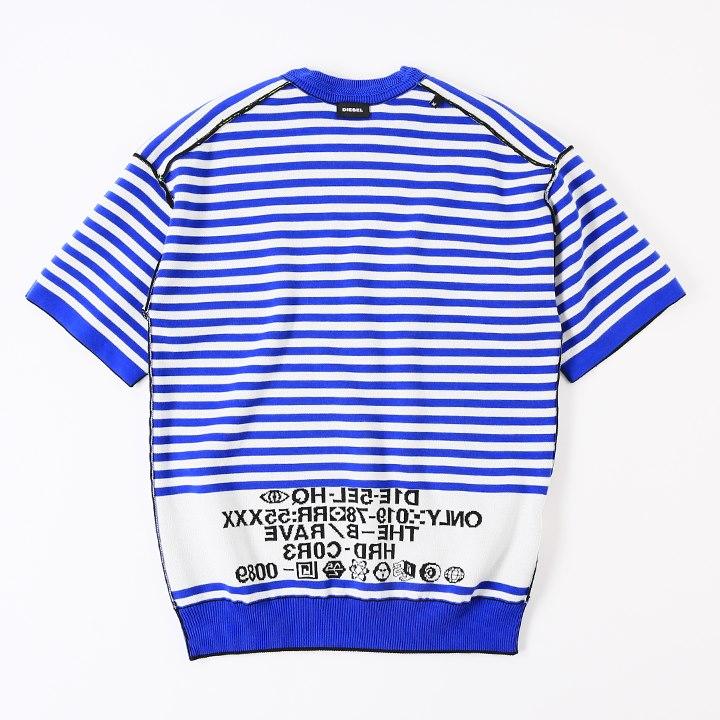 DIESEL ディーゼル 半袖ニットセーター メンズ リバーシブル