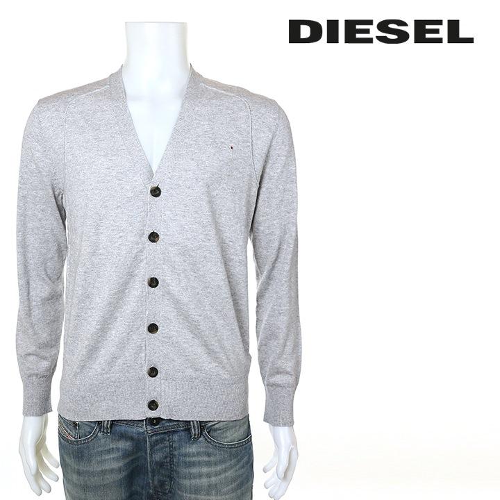 DIESEL（ディーゼル） ニットカーディガン メンズ ワンポイントロゴ 