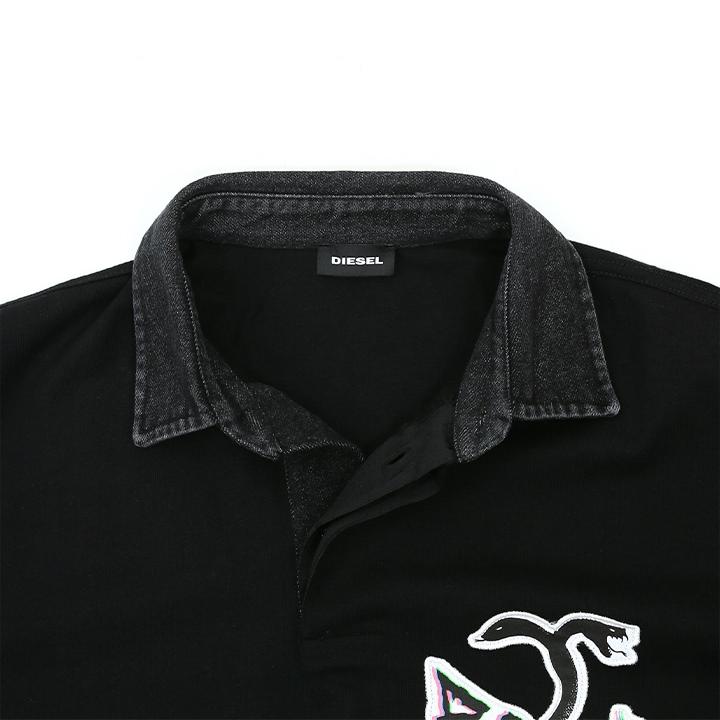 DIESEL ディーゼル ラガーシャツ 長袖シャツ ポロシャツ DIESEL ディーゼル 長袖ポロシャツ メンズ フライヘンリーネック