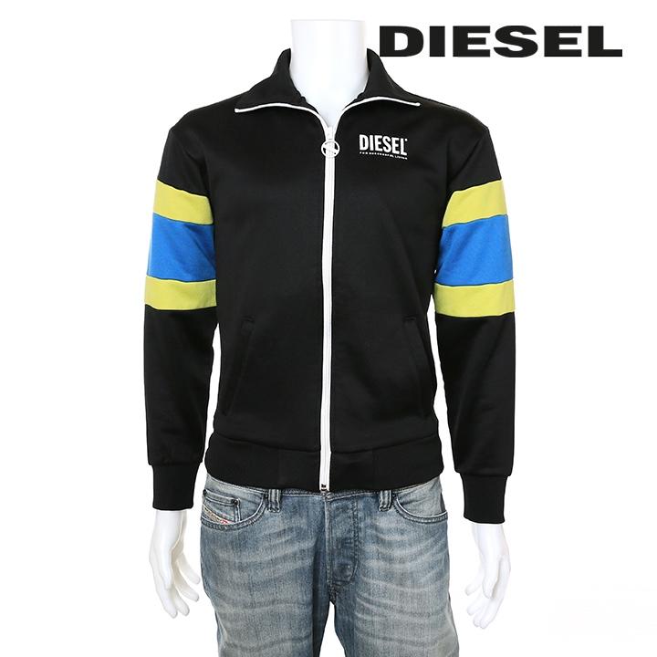 DIESEL ディーゼル ジャージトップ メンズ ロゴプリント ジップ DIESEL ディーゼル ジャージトップ メンズ ロゴプリント ジップ