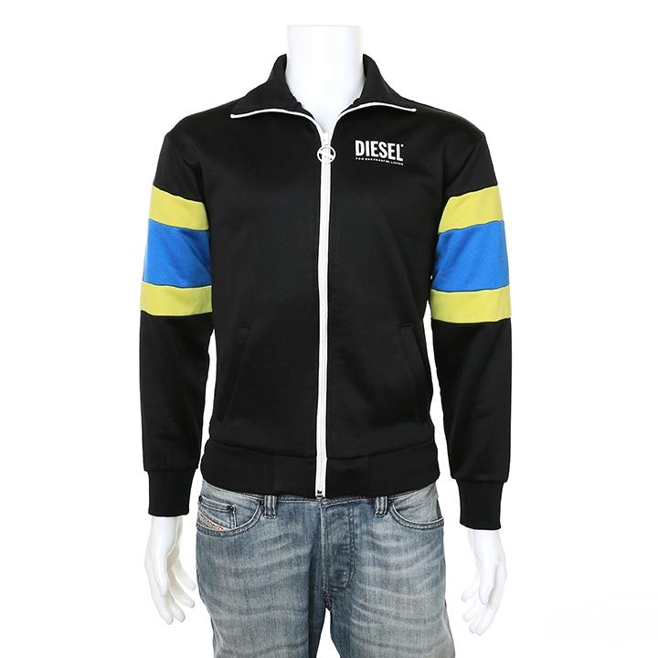 DIESEL ディーゼル ジャージトップ メンズ ロゴプリント ジップ DIESEL ディーゼル ジャージトップ メンズ ロゴプリント ジップ