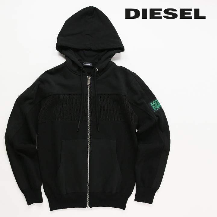 DIESEL（ディーゼル） ジップアップパーカー メンズ メッシュニット 