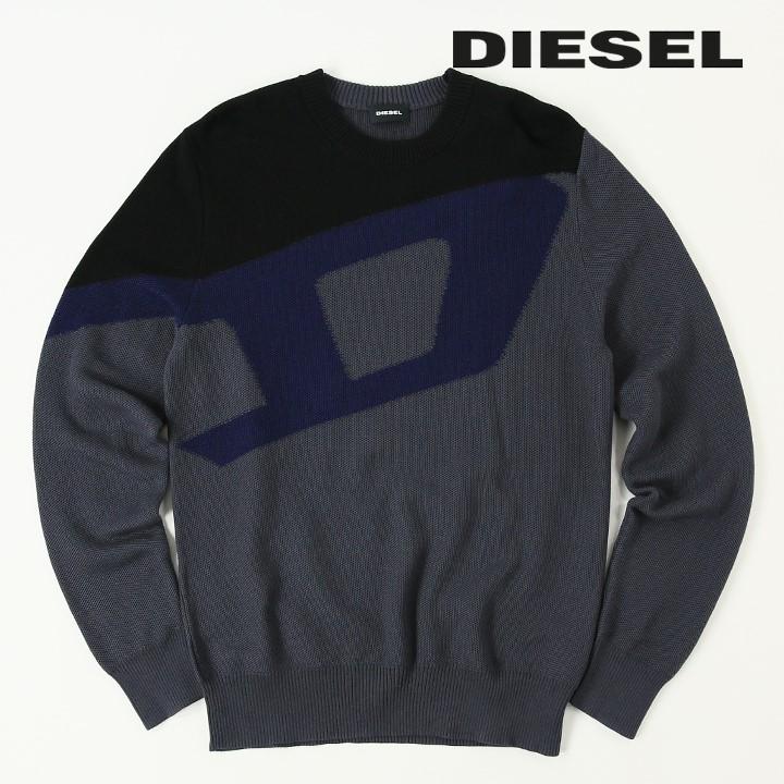 DIESEL ディーゼル コットンニットセーター メンズ ビッグロゴ