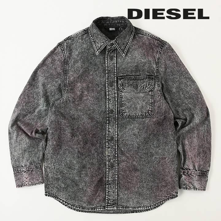 □DIESEL ディーゼル メンズ□ユーズド汚し加工 ルーズフィット 長袖 
