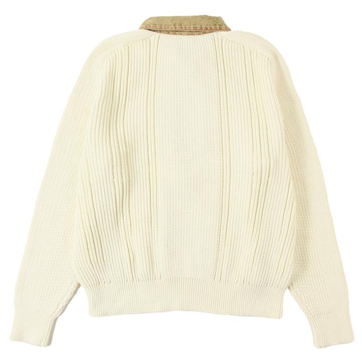 DIESEL 長袖ニット ハーフジップ DIESEL ディーゼル 長袖ニットセーター メンズ 襟切替 ハーフ