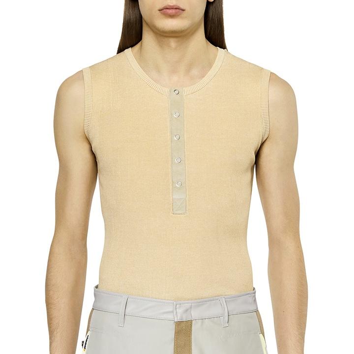 美品✨DIESEL ニットタンクトップ DIESEL ディーゼル サマーニットタンクトップ メンズ スウェード