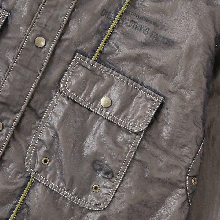 DIESEL ディーゼル 長袖シャツ メンズ シースルーオーガンジー