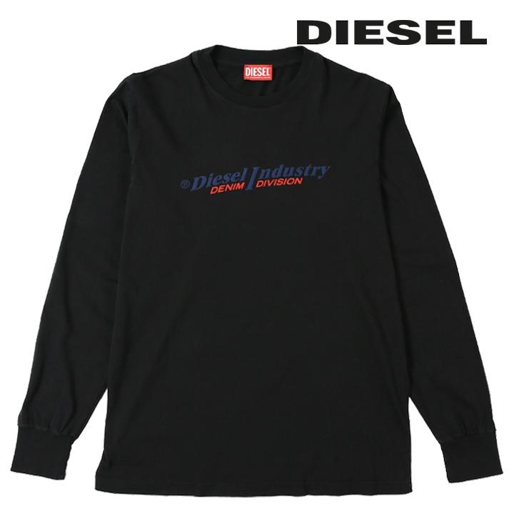 diesel 長袖カットソー DIESEL ディーゼル 長袖Tシャツ カットソー メンズ ロゴプリント