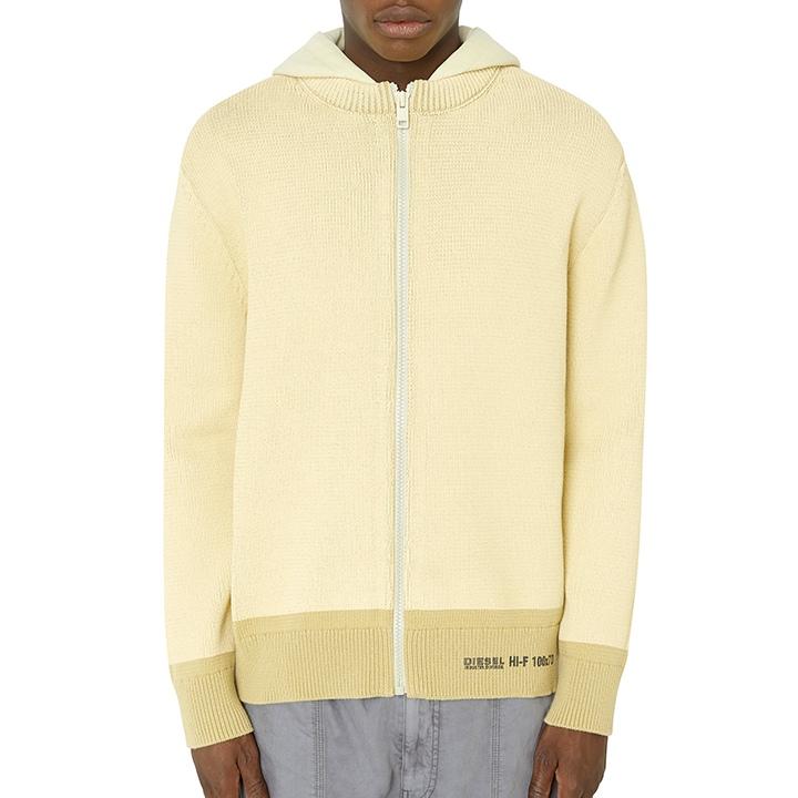 DIESEL ディーゼル 長袖ニットパーカー メンズ オーバーダイ