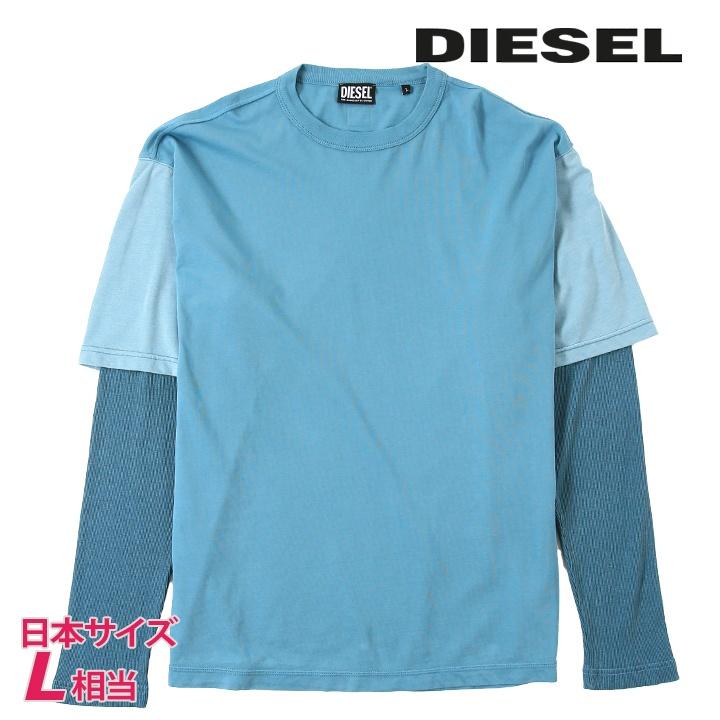 DIESEL ディーゼル 長袖Tシャツ カットソー メンズ フェイク