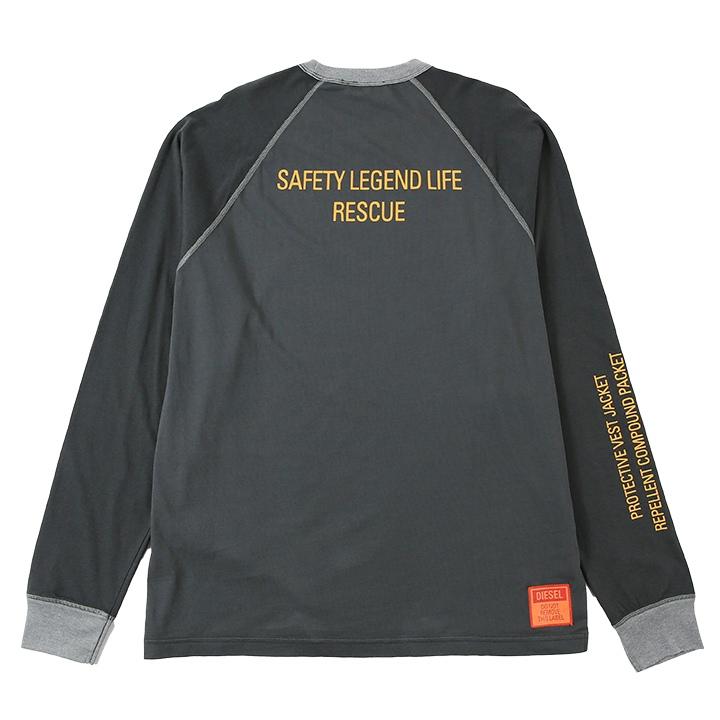 DIESEL ディーゼル 長袖Tシャツ カットソー メンズ ガーメントダイ加工
