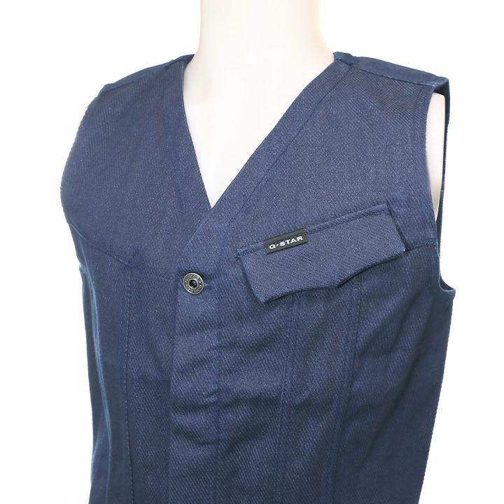G-STAR RAW ジースターロウ ジレ ベスト メンズ フロントボタン デニム
