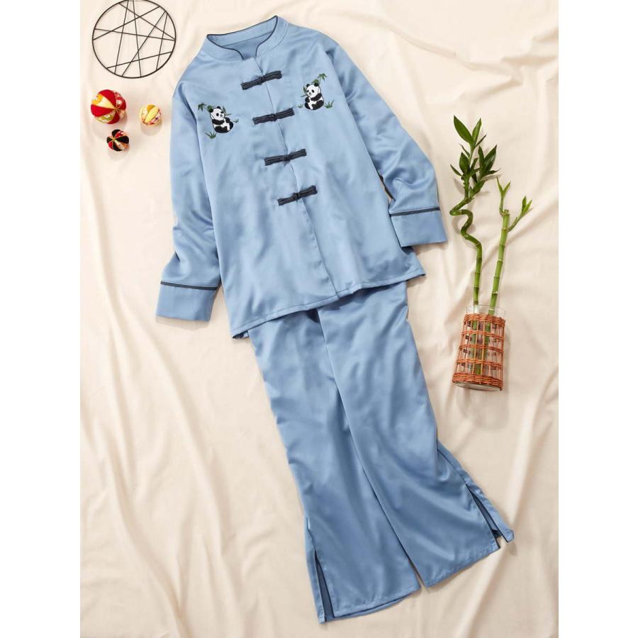 チュチュアンナ ルームウェア 部屋着 レディース 女性 部屋着 チャイナ風パンダ刺繍サテンパジャマ Tutuanna Yahoo 店 通販 Yahoo ショッピング