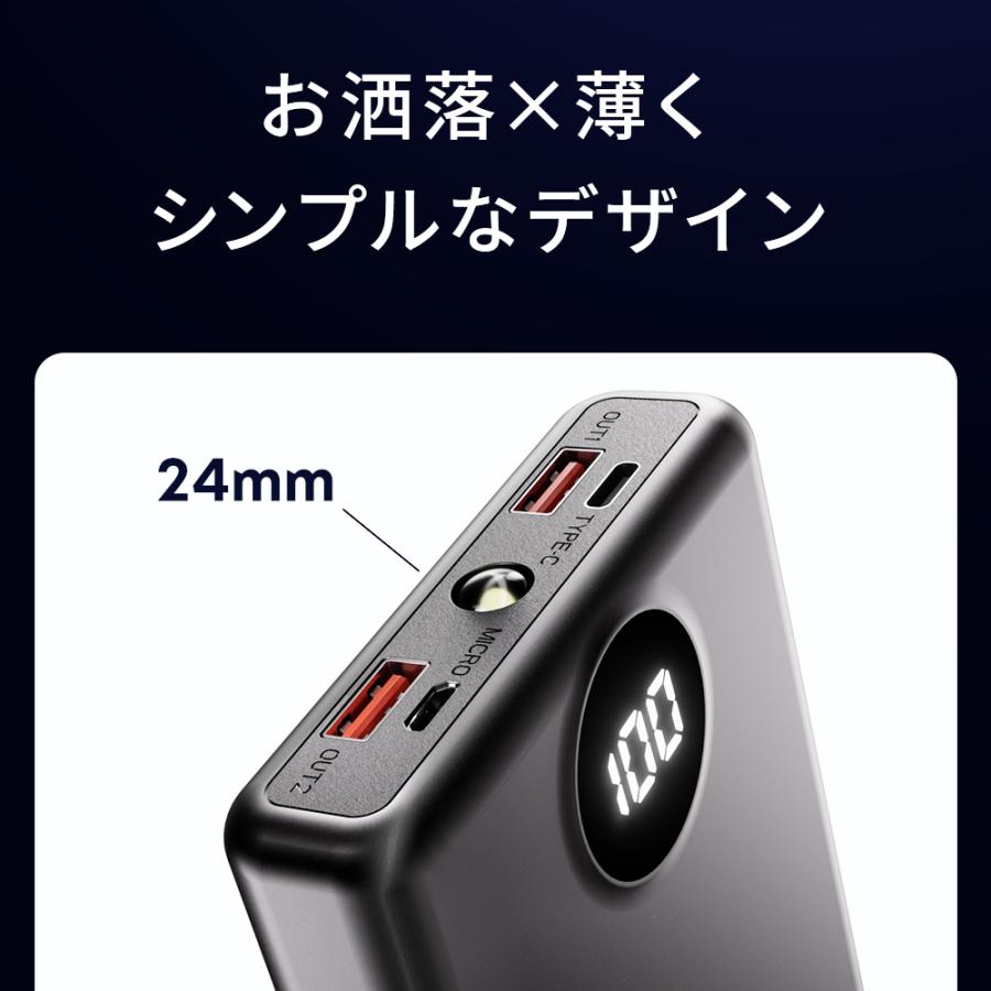 クーポンで2580円・期間限定！】モバイルバッテリー 大容量40000mAh