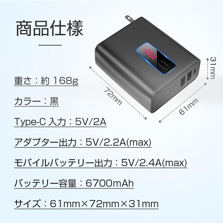 チープ モバイルバッテリー Usb電源アダプタ Acアダプター 2usbポート 大容量 Usb充電器 急速充電 プラグ付折り畳み軽量 Iphone Android対応 防災 停電 防災グッズ 台風 日本正規代理店品