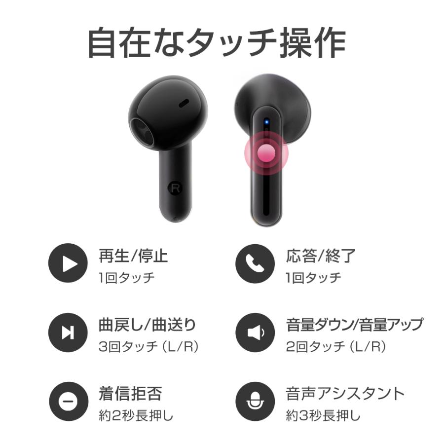 ＼新登場・つけ感ゼロ／ワイヤレスイヤホン E1 bluetooth5.3 瞬間接続 AACコーデック 超指向性 低遅延 左右分離型 マイク付き 軽型 iPhone/Android適用｜tutuyo｜16