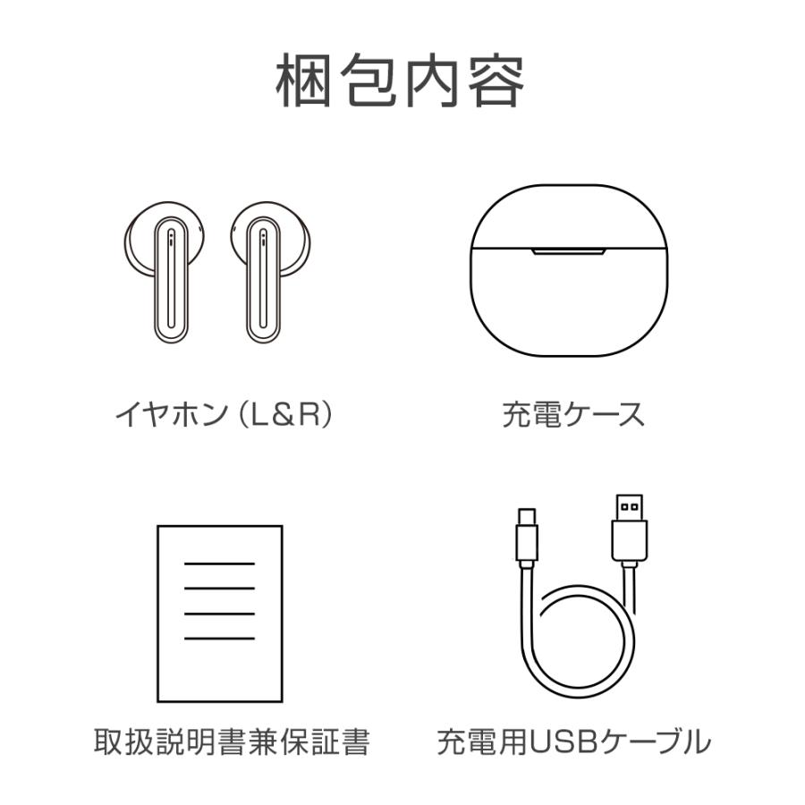 新登場・つけ感ゼロ／ワイヤレスイヤホン E1 bluetooth5.3 瞬間