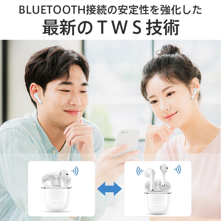 ワイヤレスイヤホン Bluetooth5.2 残量表示 箱収納自動充電 apt-X&AAC対応 片耳両耳 自動ペアリング 通話可 IPX7防水 カナル型 Siri対応 マイク付き｜tutuyo｜16