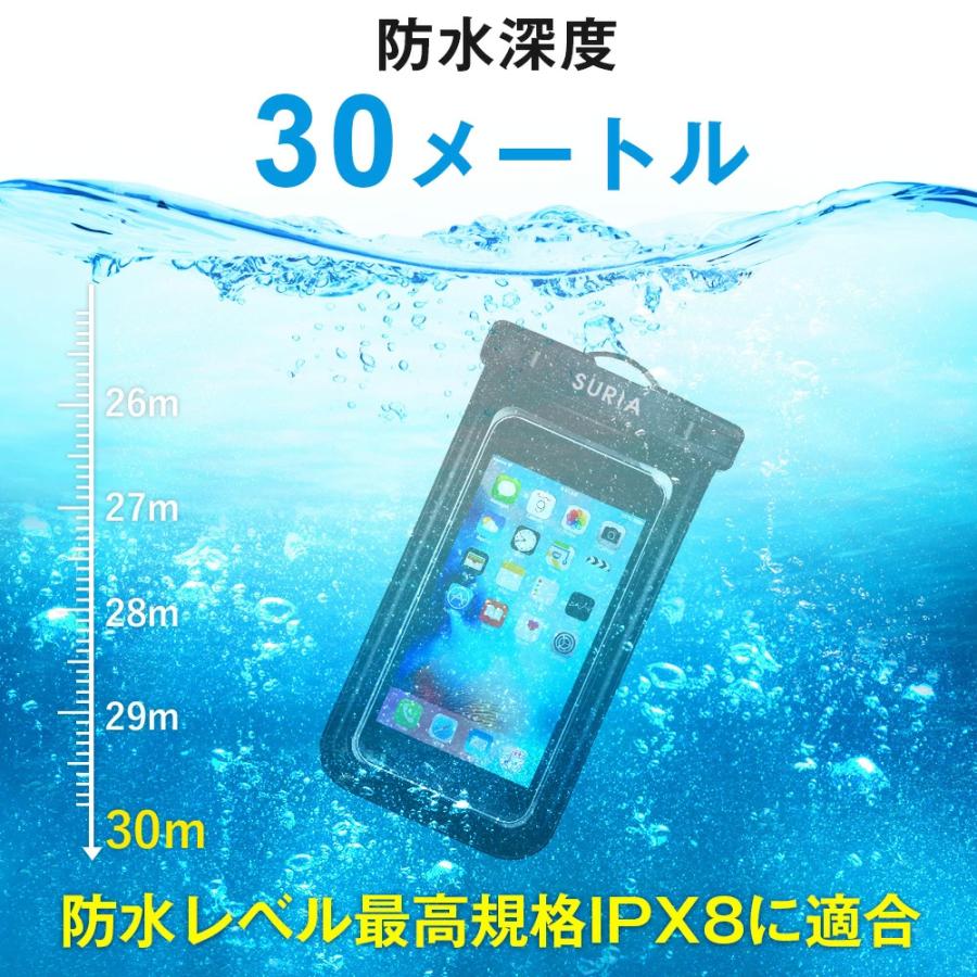 防水ケース 2個セットスマホ用 防水ポーチ 防水等級IPX8 防水カバー