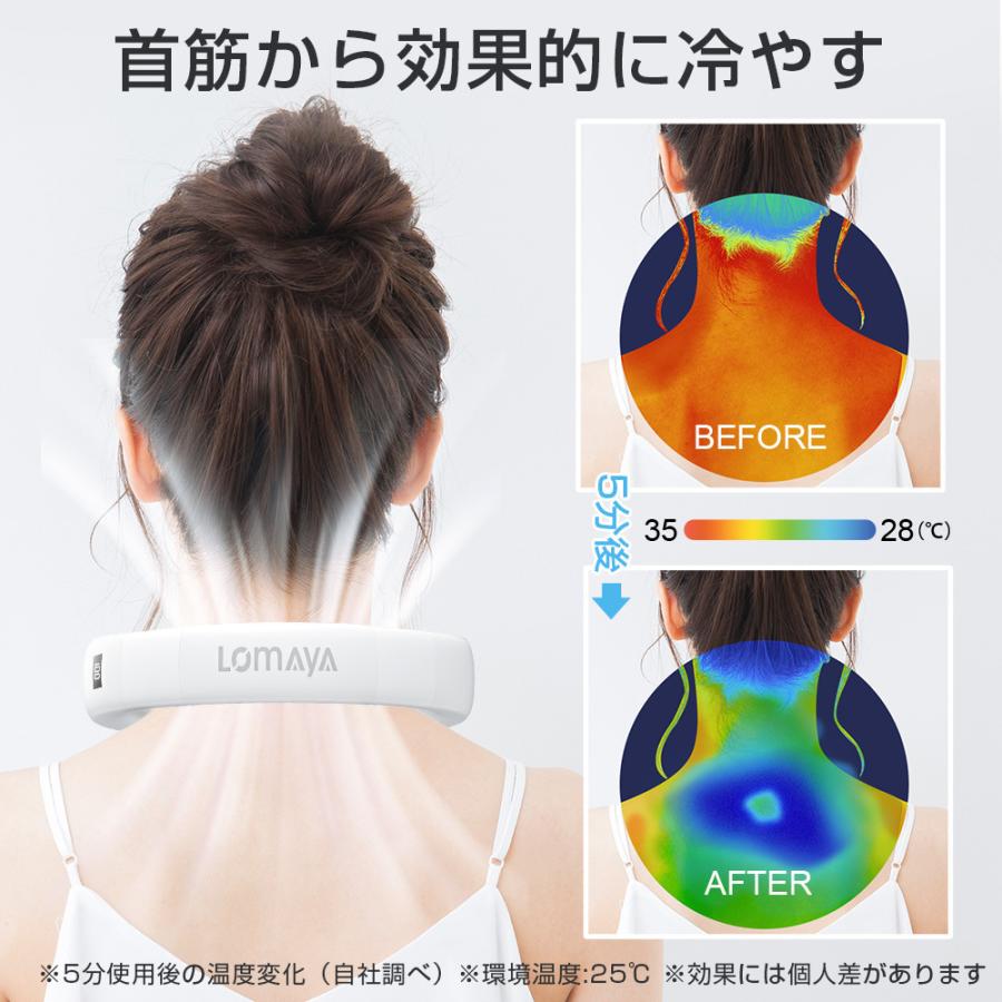 LOMAYA 「2台セット」ネッククーラー 冷却プレート付 マスク蒸れ