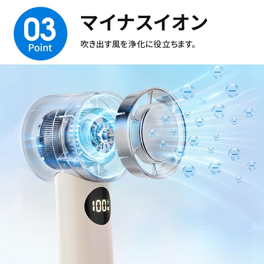 冷却ハンディファン 100段階風量調節　強力送風 速冷】ハンディファン 100段階調整 -28℃体感 ポータブル扇風機 冷却