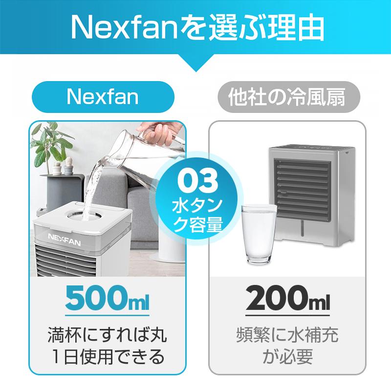 冷風機 卓上扇風機 冷風扇 冷却加湿 小型 3段階風量調節 USB給電式 抗菌 空気清浄機 7色LEDライト 静音 次亜塩素酸水対応 エアコン アロマ ポータブルエアコン｜tutuyo｜09