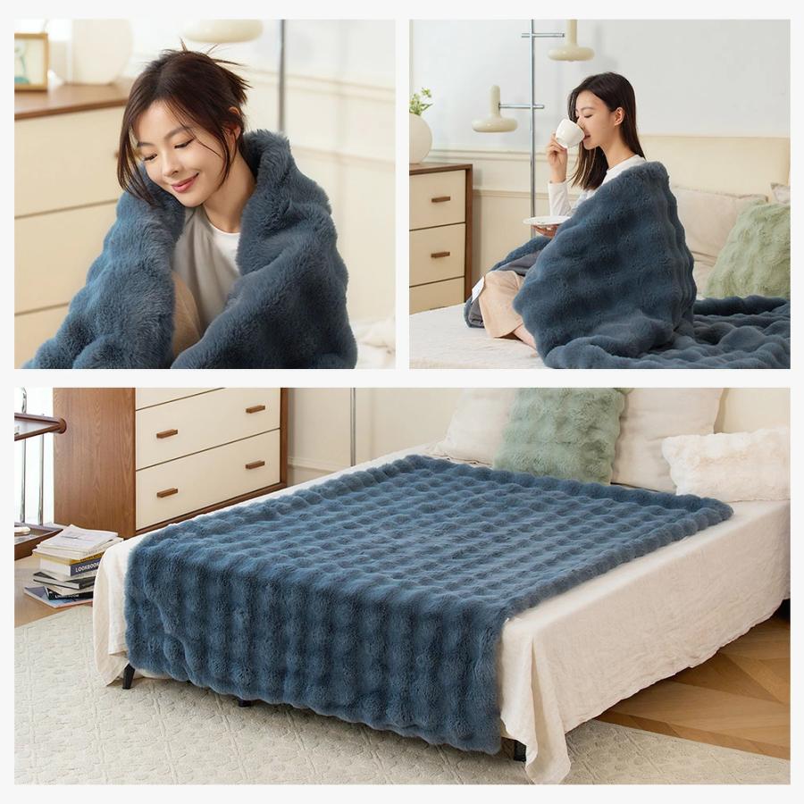 電気ブランケット ふわとろ毛布 電気毛布 掛け敷き モコモコ