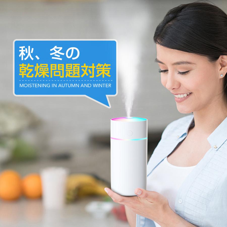 進化版】加湿器 卓上加湿器 超音波式 卓上 超静音 USB給電式/充電式 次