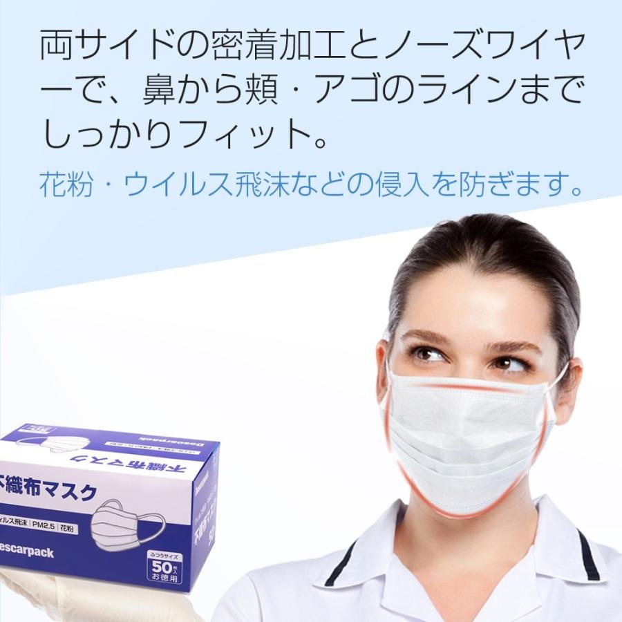 【在庫あり】マスク 100枚 フェイスマスク 3層構造 ウイルス対策 PM2.5対応 花粉症対策 風邪予防 不織布 男女兼用 ホワイト 1~3営業日以内に発送｜tutuyo｜07
