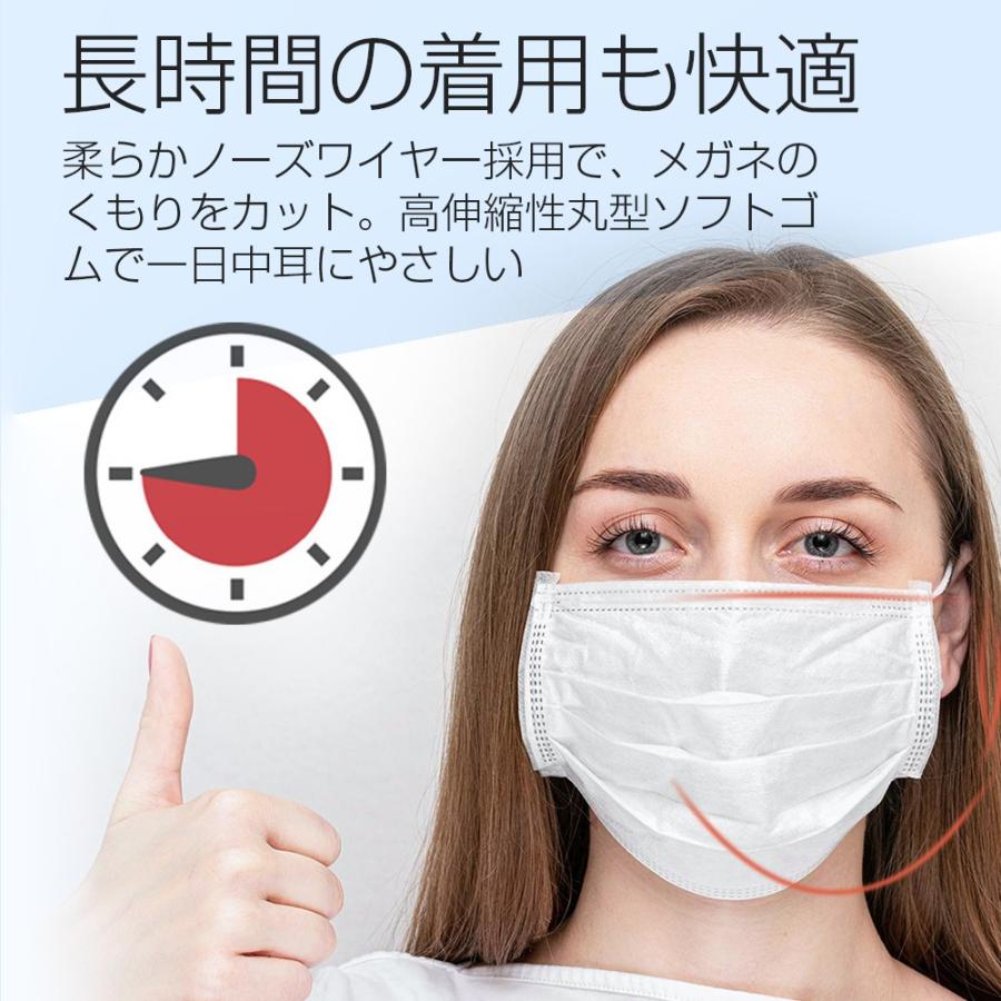【在庫あり】マスク  50枚 簡易包装 フェイスマスク 3層構造 ウイルス対策 PM2.5対応 花粉症対策 風邪予防 不織布 男女兼用 ホワイト | ブランド登録なし | 07
