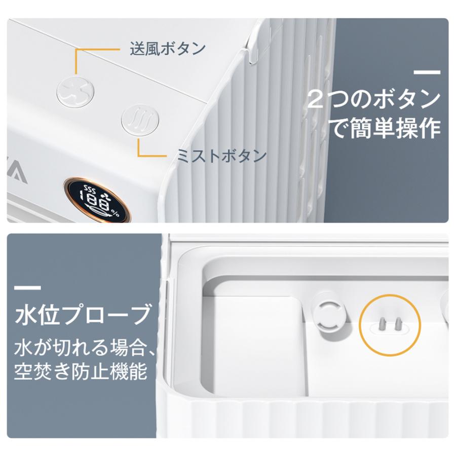 冷風機 自動首振り卓上扇風機 静音 スポットクーラー 冷風扇風機 卓上冷風扇 3段階風量調節 マイナスイオン除菌 次亜塩素酸水対応 コンパクト | LOMAYA | 18