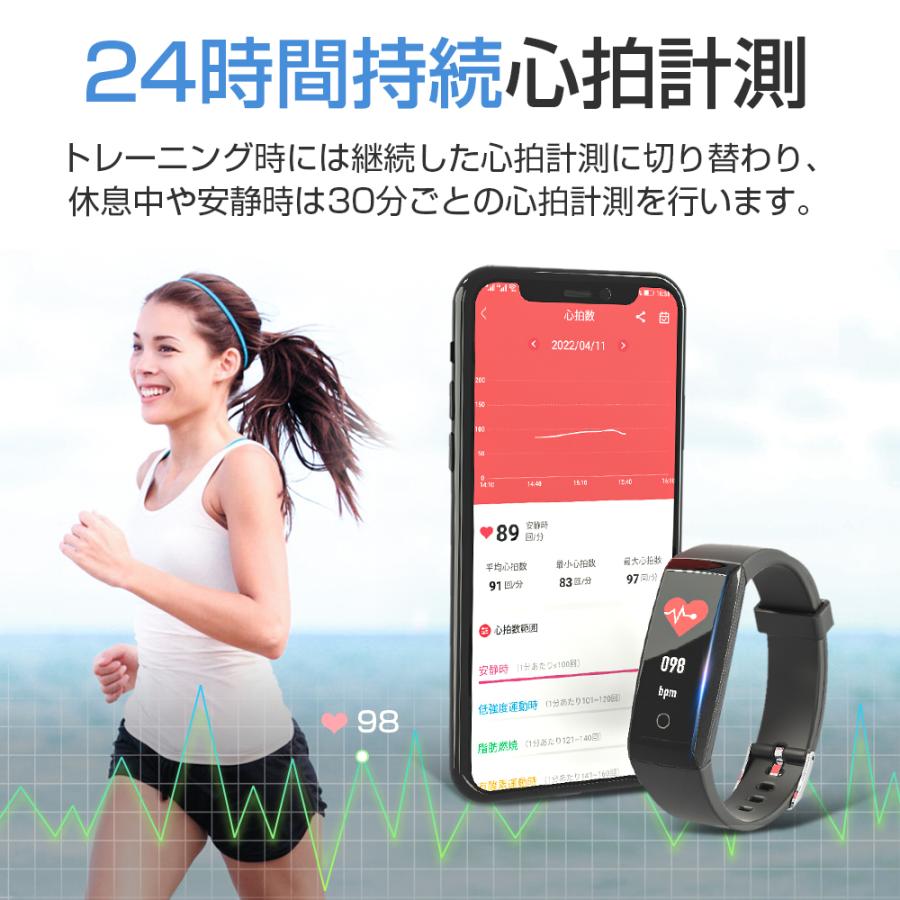 itDEAL スマートウォッチ W8 iphone対応 android対応 line対応 活動量計心拍計IP68防水 腕時計レディース メンズ スマートブレスレット 睡眠検測 皮膚温変動｜tutuyo｜13