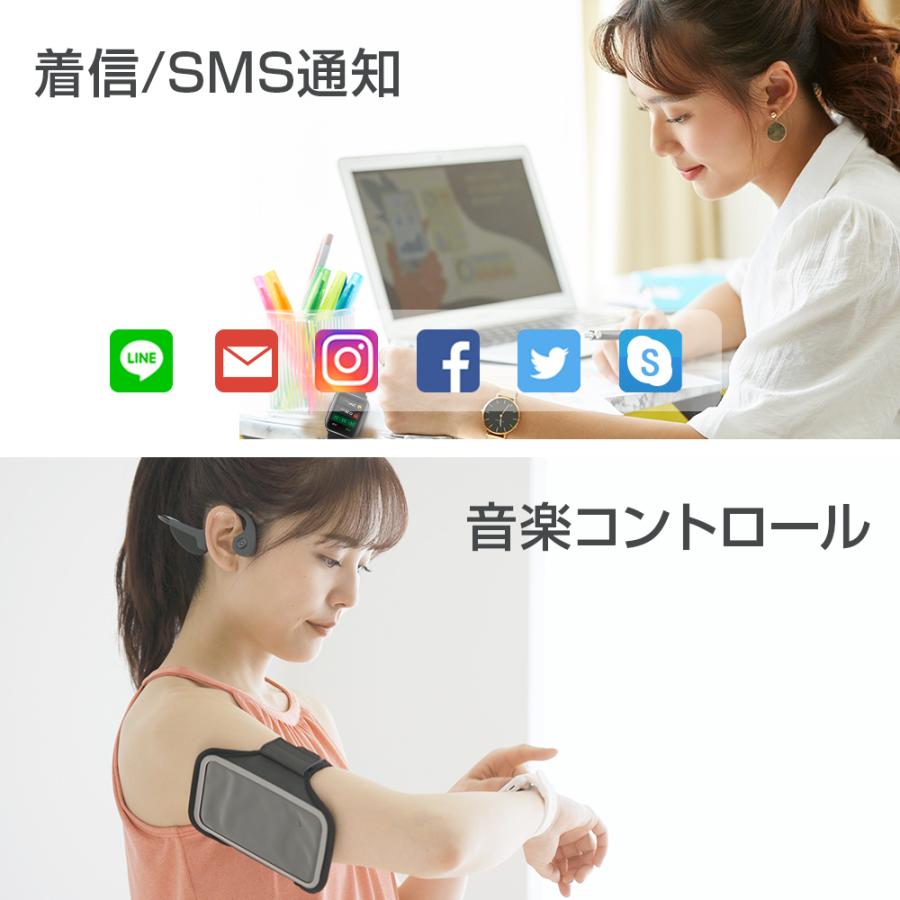 itDEAL スマートウォッチ B16XK 皮膚温変動測定 1.75インチ IP68防水心拍計 歩数計 血圧測定 血中酸素 GPS連携 レディース メンズ 腕時計 着信通知 睡眠検測｜tutuyo｜27