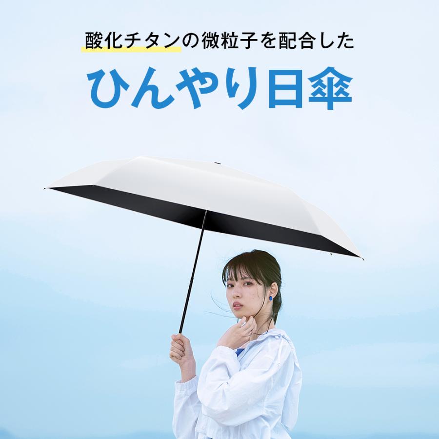 VeraVera 日傘 折りたたみ 完全遮光 晴雨兼用 -16℃の清涼効果 軽量 UV